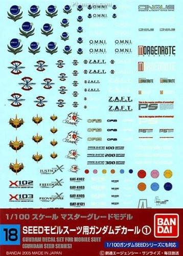Gundam Decal No.18 MG Gundam SEED Multiuse - Collector Life - Bandai