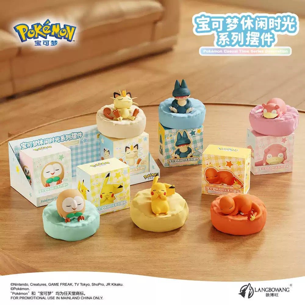 Langbowang Pokémon Casual Time Series Sleeping Figures - Collector Life - Langbowang