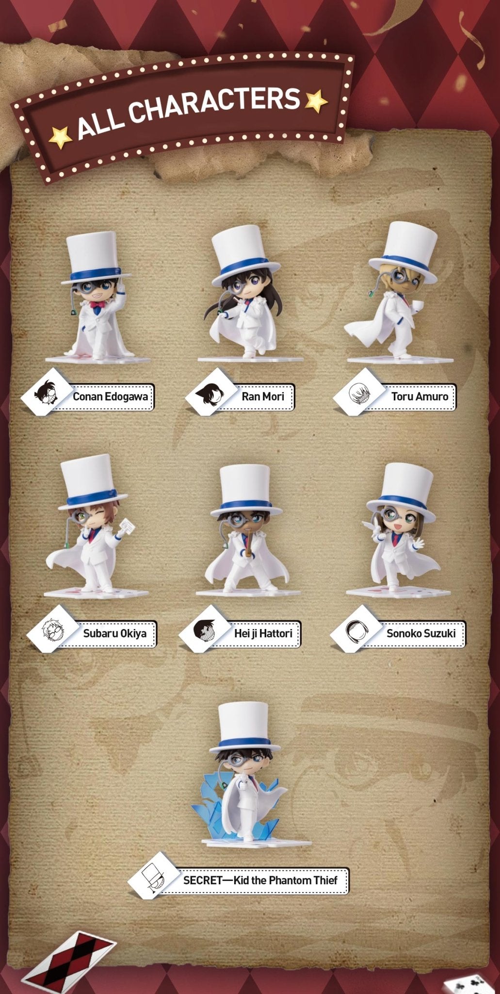 Popmart Detective Conan It's Show Time Kid the Phantom Thief Outfit Change Series Blind Boxes - Collector Life - Popmart