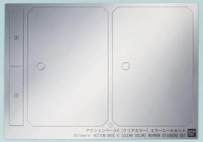 Action Base 6 (Clear Color) Mirror Sticker Set - Collector Life - Bandai