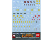 Gundam Decal No.28 HGUC Zeon MS (1) Multiuse - Collector Life - Bandai
