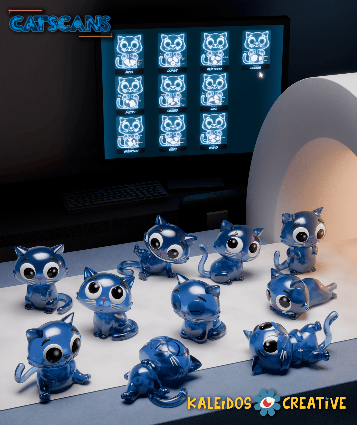 Catscans Series 1 Blind Box - Collector Life Kaleidos Creative