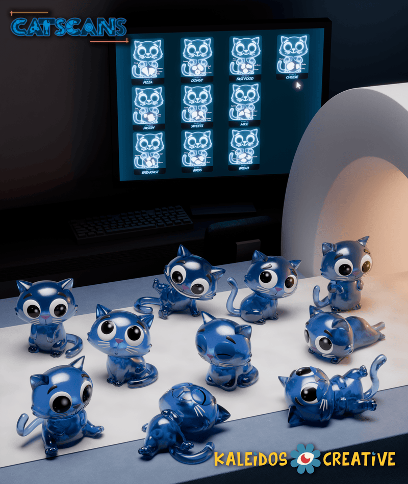 Catscans Series 1 Blind Box - Collector Life Kaleidos Creative