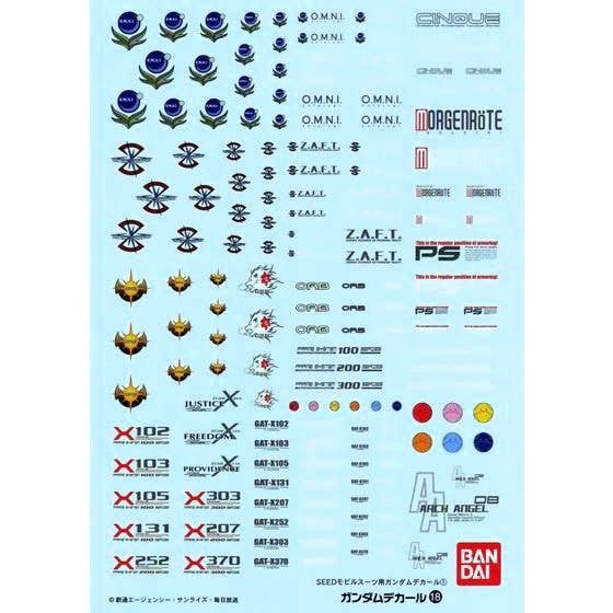 Gundam Decal No.18 MG Gundam SEED Multiuse - Collector Life - Bandai